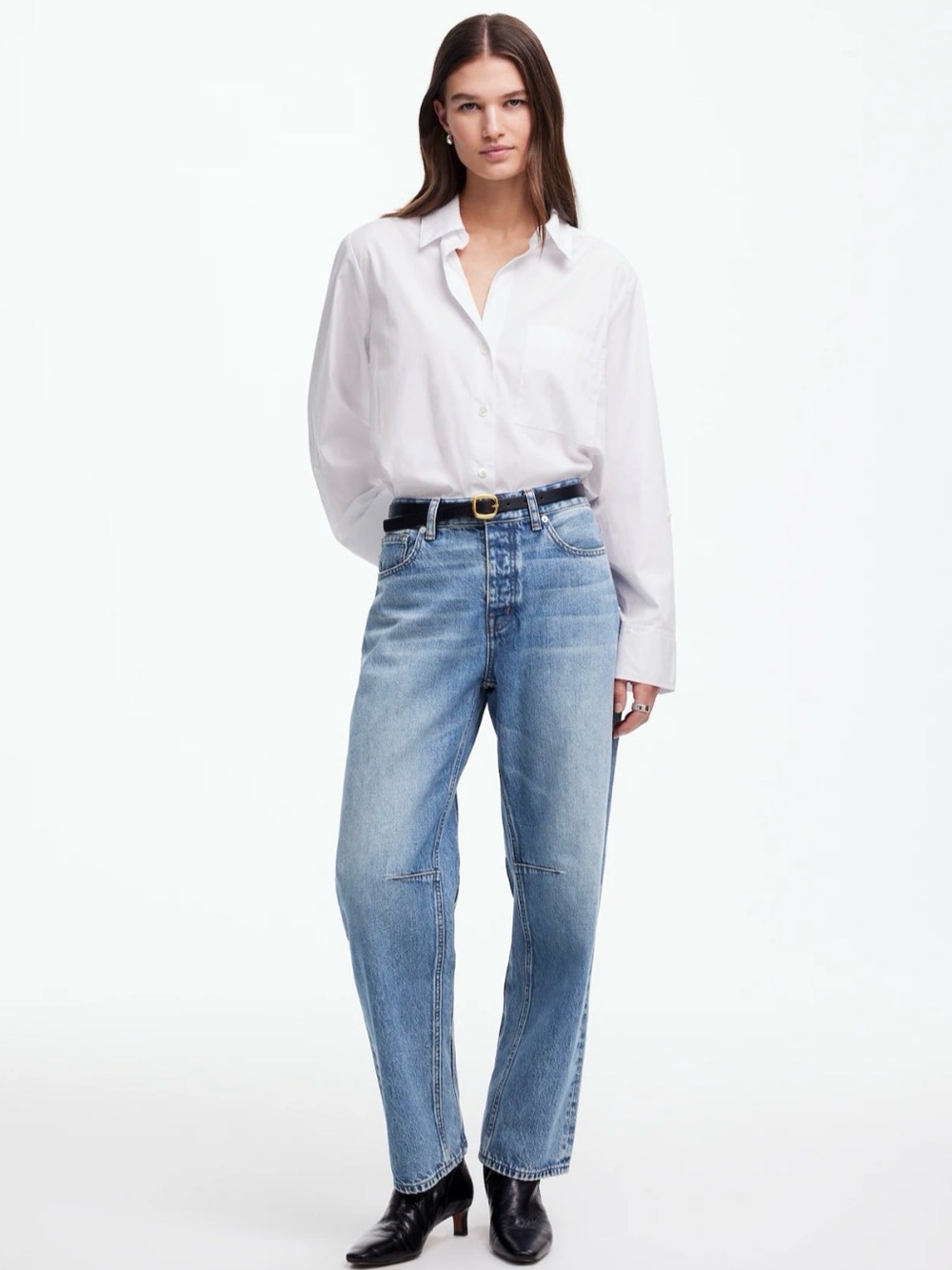 Madewell Darted Barrel-Leg Jean